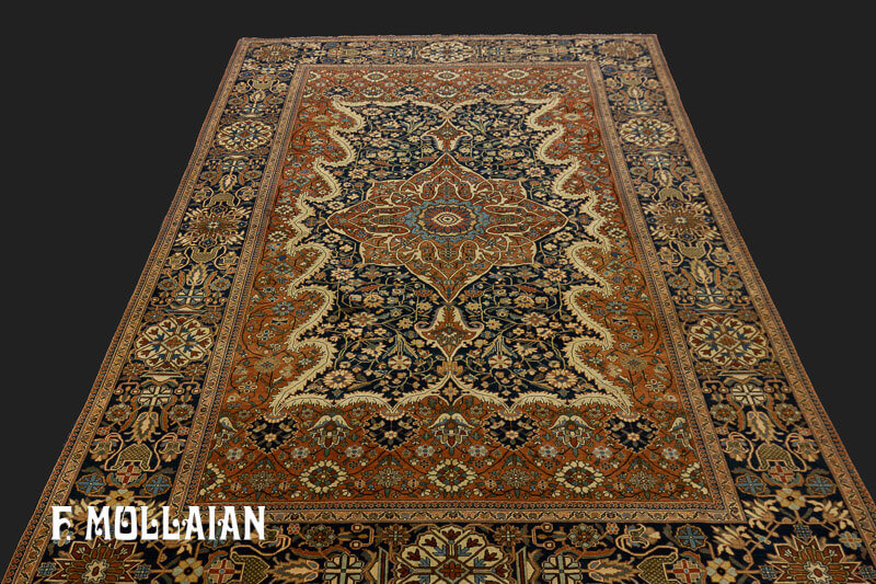 Teppich Persischer Antiker Kashan Mohtasham n°:11052993